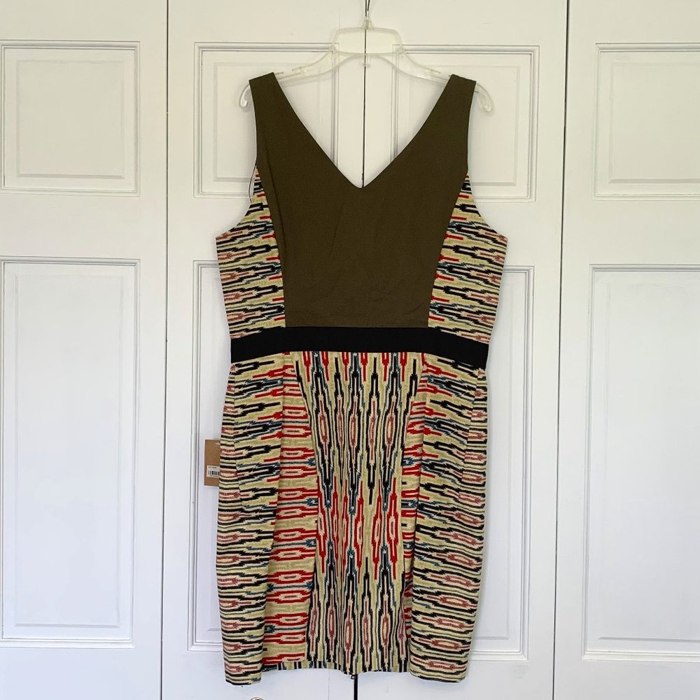 Rachel Roy Baja Chalk Combo Green Dress Sz 12 NWT
